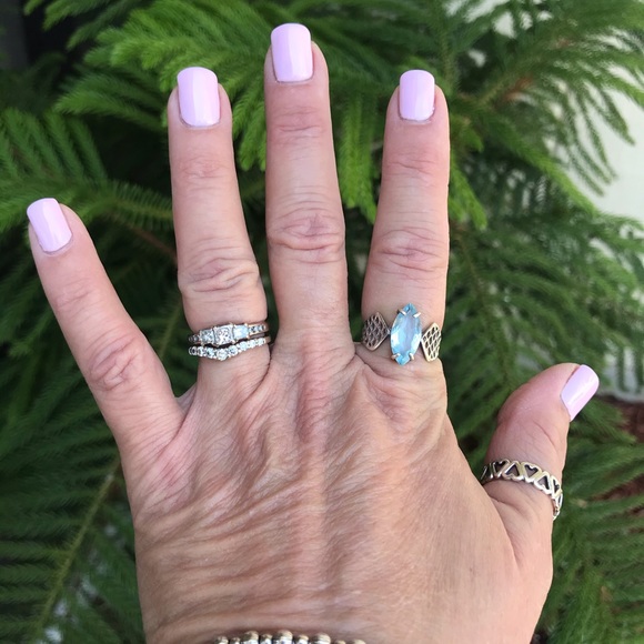 925 Aquamarine Ring - Picture 5 of 8